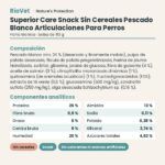Nature's Protection Superior Care Snack Sin Cereales Pescado Blanco Articulaciones Para Perros 110 g ficha técnica