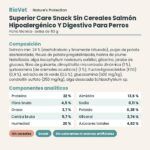 Nature's Protection Superior Care Snack Sin Cereales Salmón Hipoalergénico Y Digestivo Para Perros 110 g ficha técnica