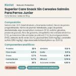 Nature's Protection Superior Care Snack Sin Cereales Salmón Para Perros Junior 110 g ficha técnica