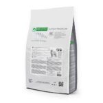 Nature's Protection Superior Care White Dog Pienso Sin Cereales Pescado Blanco Para Perros Junior Pelo Blanco reverso del envase