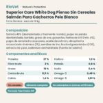 Nature's Protection Superior Care White Dog Pienso Sin Cereales Salmón Para Cachorros Pelo Blanco 10 kg ficha técnica