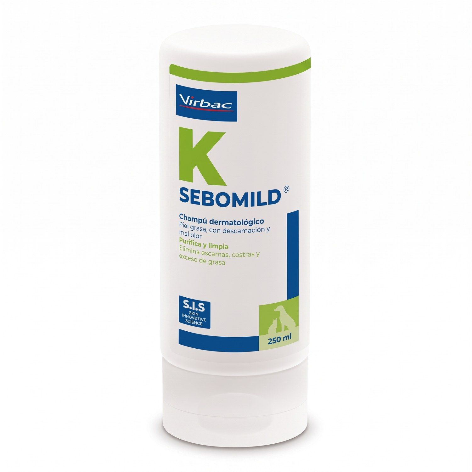 sebomild-champu-dermatologico-para-perros-y-gatos-250-ml-face Sebomild Champú Dermatológico Para Perros Y Gatos 250 Ml - Imagen 1