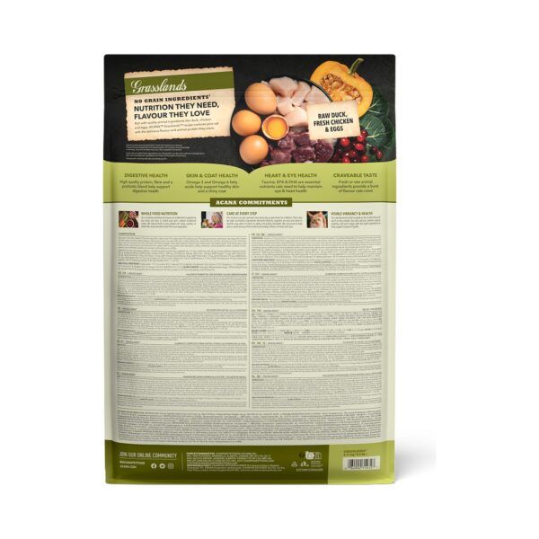 Acana Highest Protein Grasslands Pienso Sin Cereales con Pato, Pollo y Huevo para Gatos 340 g