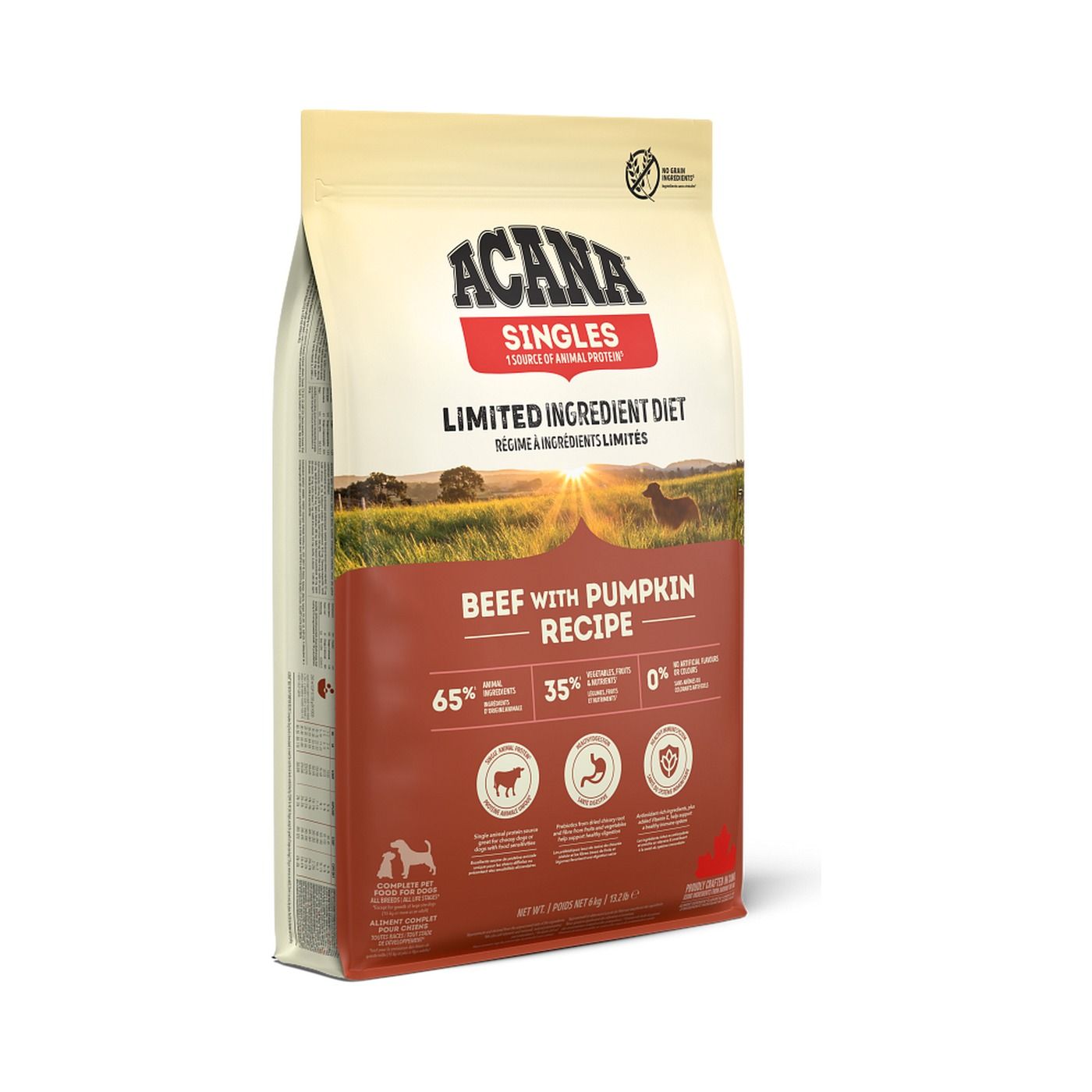 Acana Singles Beef with Pumpkin Pienso Sin Cereales con Vacuno y Calabaza para Perros Acana Singles Beef with Pumpkin Pienso Sin Cereales con Vacuno y Calabaza para Perros