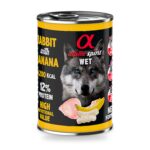 Alpha Spirit Paté de Conejo con Plátano para Perros en Lata Pack 6×400 g - unidad