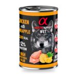 Alpha Spirit Paté de Pollo con Piña para Perros en Lata Pack 6×400 g - unidad