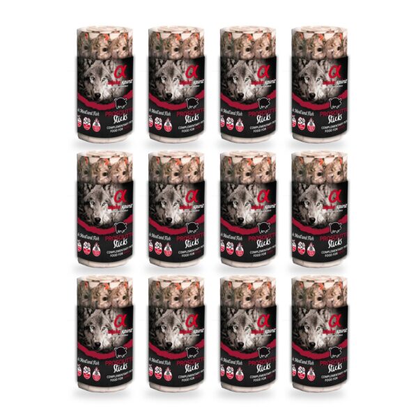 Alpha Spirit Ristra de Barritas de Jamón para Perros Pack 12×160 g