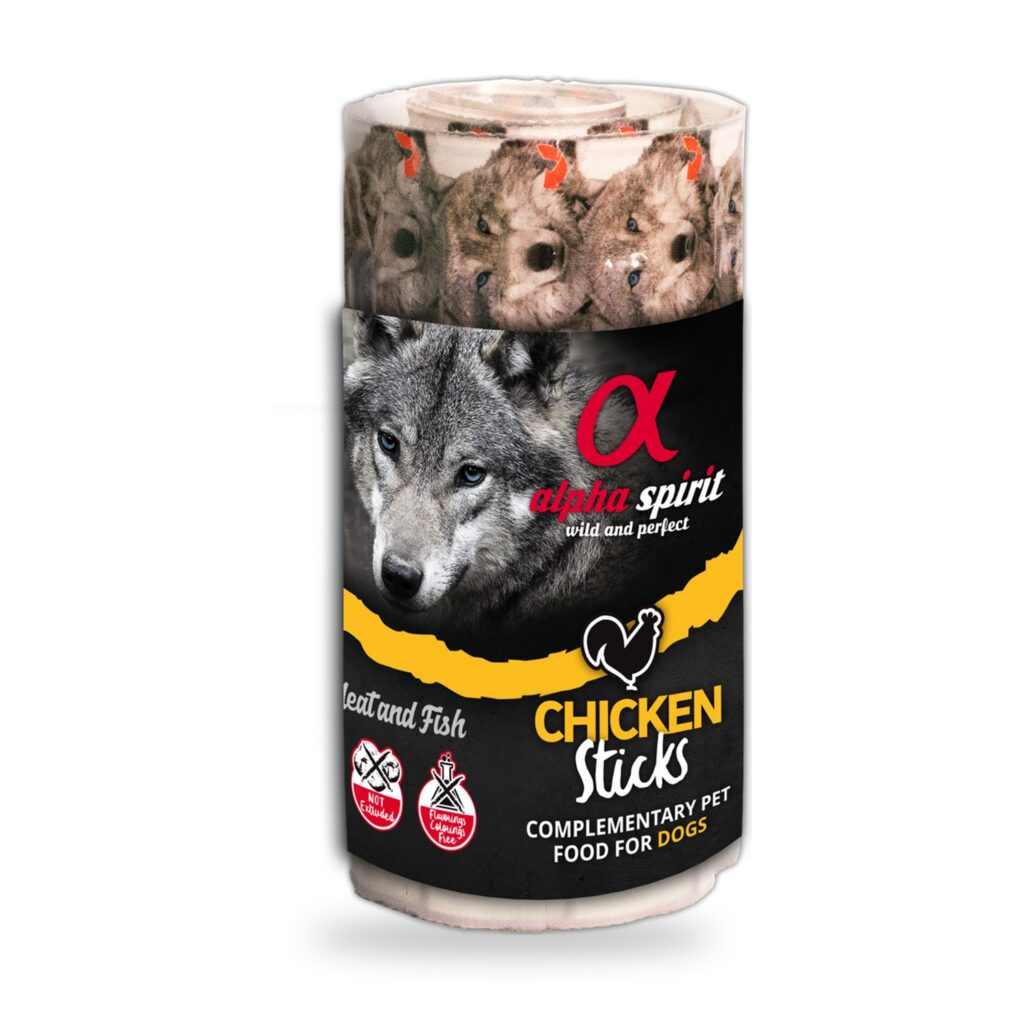 Alpha Spirit Ristra de Barritas de Pollo para Perros Pack 12×160 g - unidad