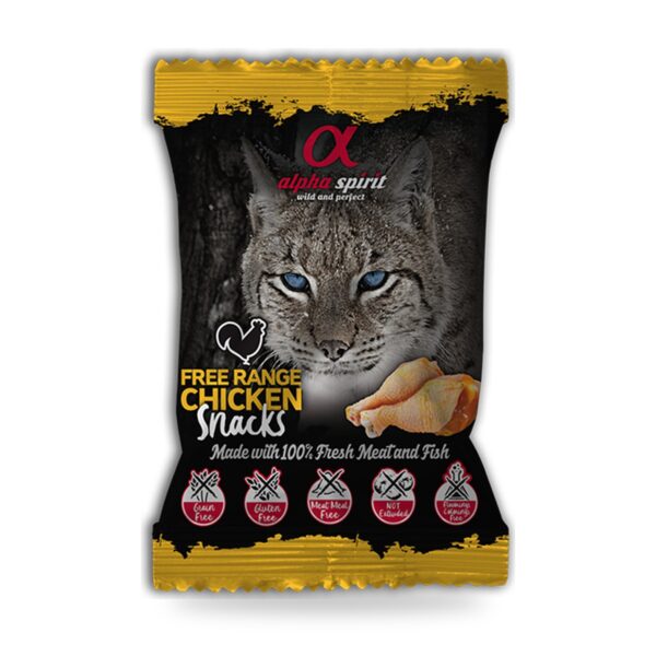 Alpha Spirit Snacks de Ave de Corral para Gatos Pack 24×50 g - unidad