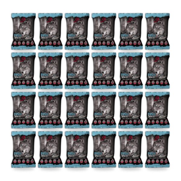 Alpha Spirit Snacks de Pescado para Perros Pack 24×50 g (24 unidades)