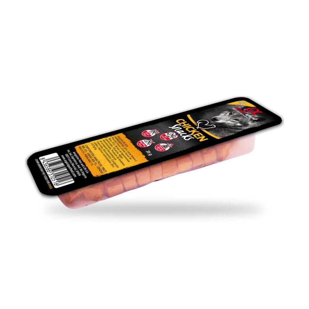 Alpha Spirit Snacks de Pollo para Perros Pack 16×35 g - unidad
