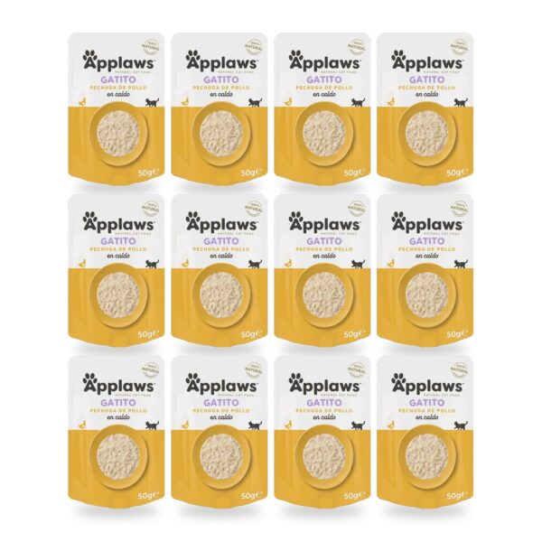 Applaws Kitten Sobres Pechuga De Pollo En Caldo Para Gatitos 12×50 g