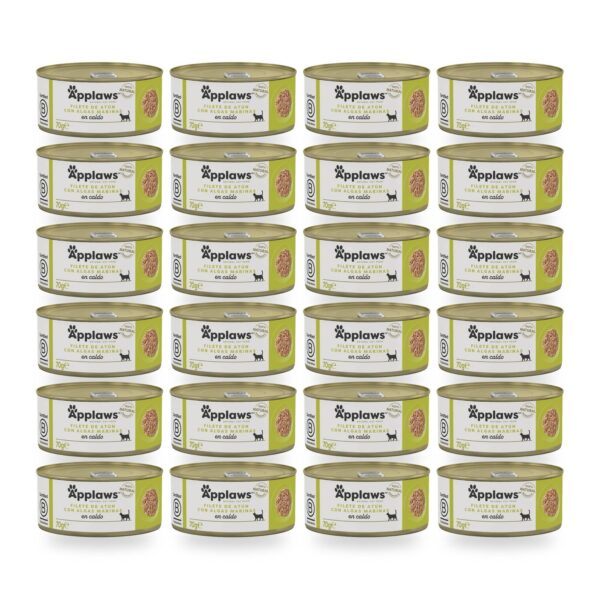 Applaws Latas Atún Con Algas En Caldo Para Gatos Pack 24 Latas (24 unidades)