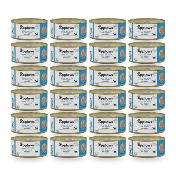 Applaws Latas Atún Con Queso En Caldo Para Gatos Pack 24 Latas