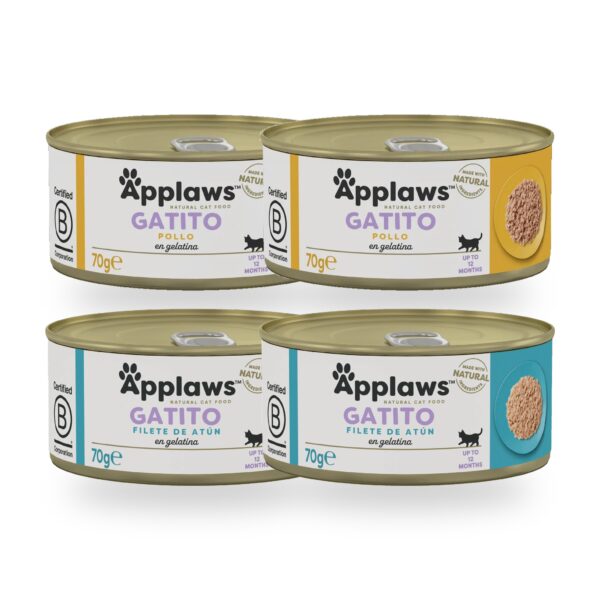Contenido del pack Applaws Kitten Latas Surtido En Gelatina Para Gatitos Pack 6x70 g