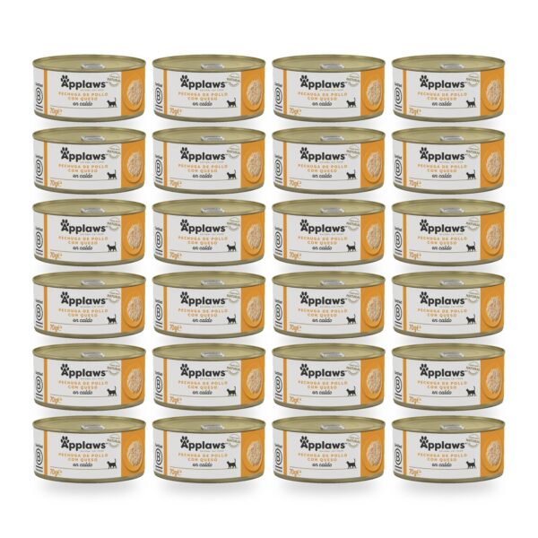 Applaws Latas Pollo Con Queso En Caldo Para Gatos Pack 24 Latas