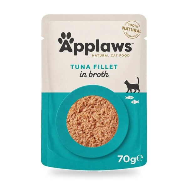 Applaws Sobres Filete De Atún En Caldo Para Gatos Pack 12×70 g - unidad