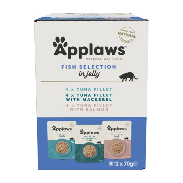 Applaws Sobres Selección De Pescado En Gelatina Para Gatos Pack 12×70 g