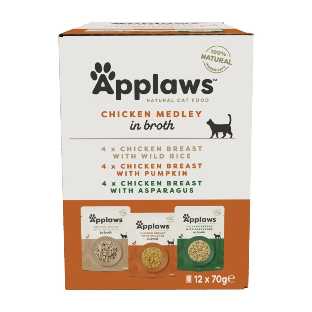 Applaws Sobres Selección De Pollo En Caldo Para Gatos Pack 12×70 g