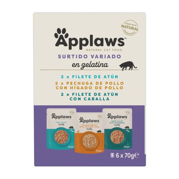 Applaws Sobres Surtido Variado En Gelatina Para Gatos Multipack 6×70 g