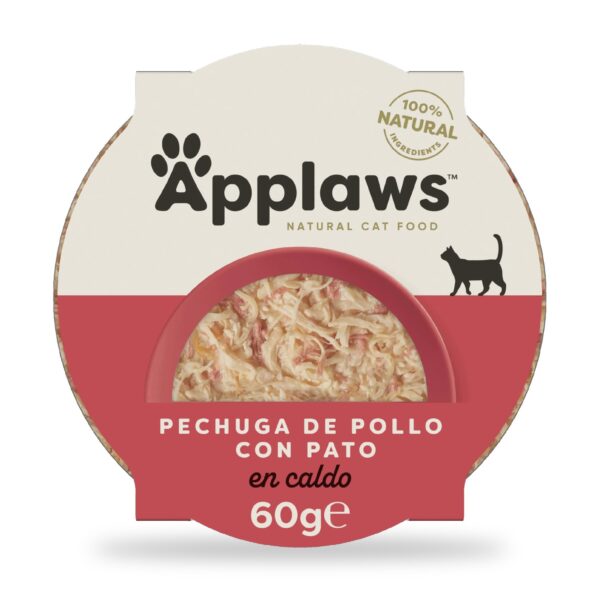 Applaws Tarrinas Pollo Y Pato En Caldo Para Gatos Pack 10×60 g - unidad