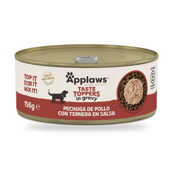 Applaws Taste Toppers Pollo Y Ternera En Salsa Para Perros Pack 12×156 g - unidad