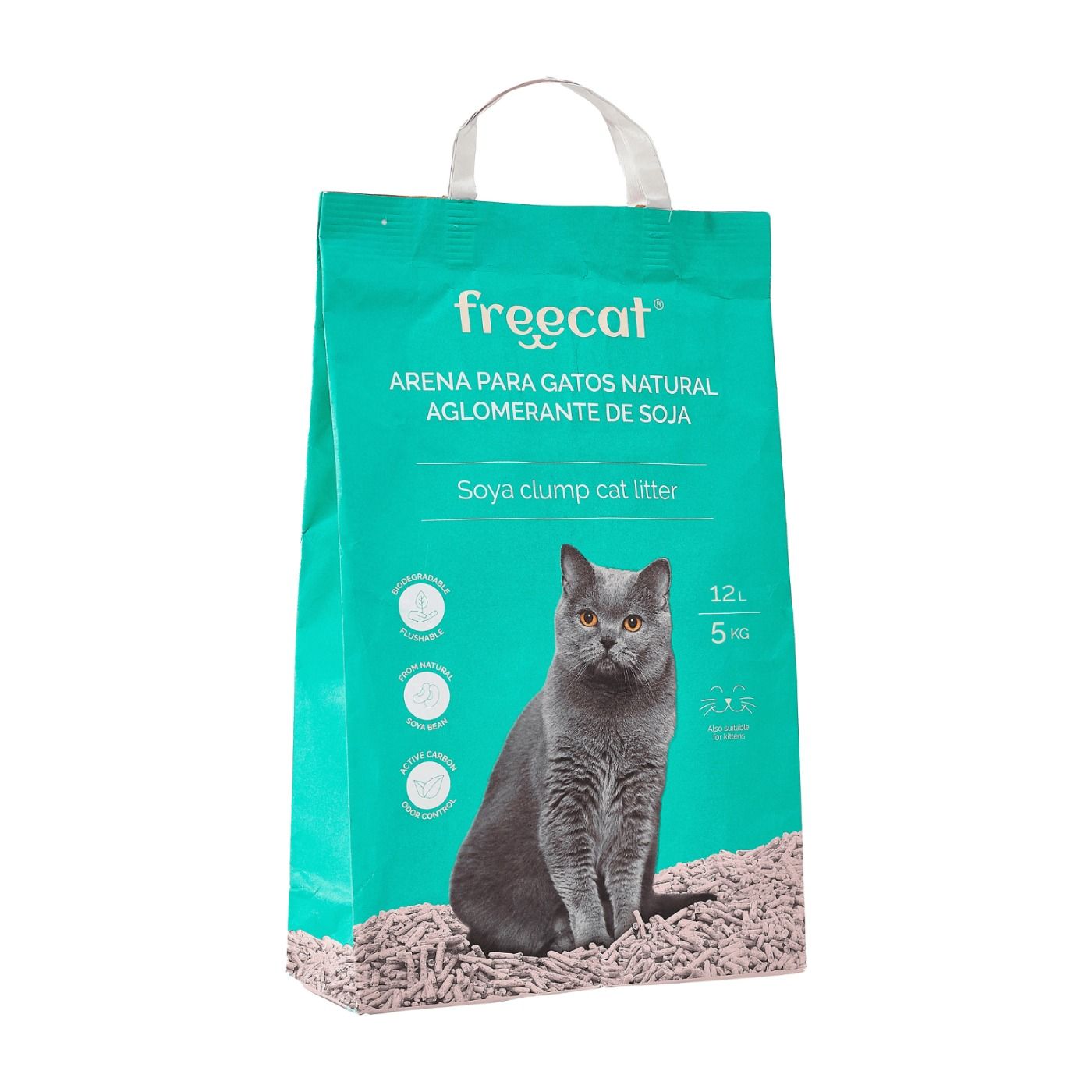Arena aglomerante de soja con lavanda Freedog para gatos Arena aglomerante de soja con lavanda Freedog para gatos