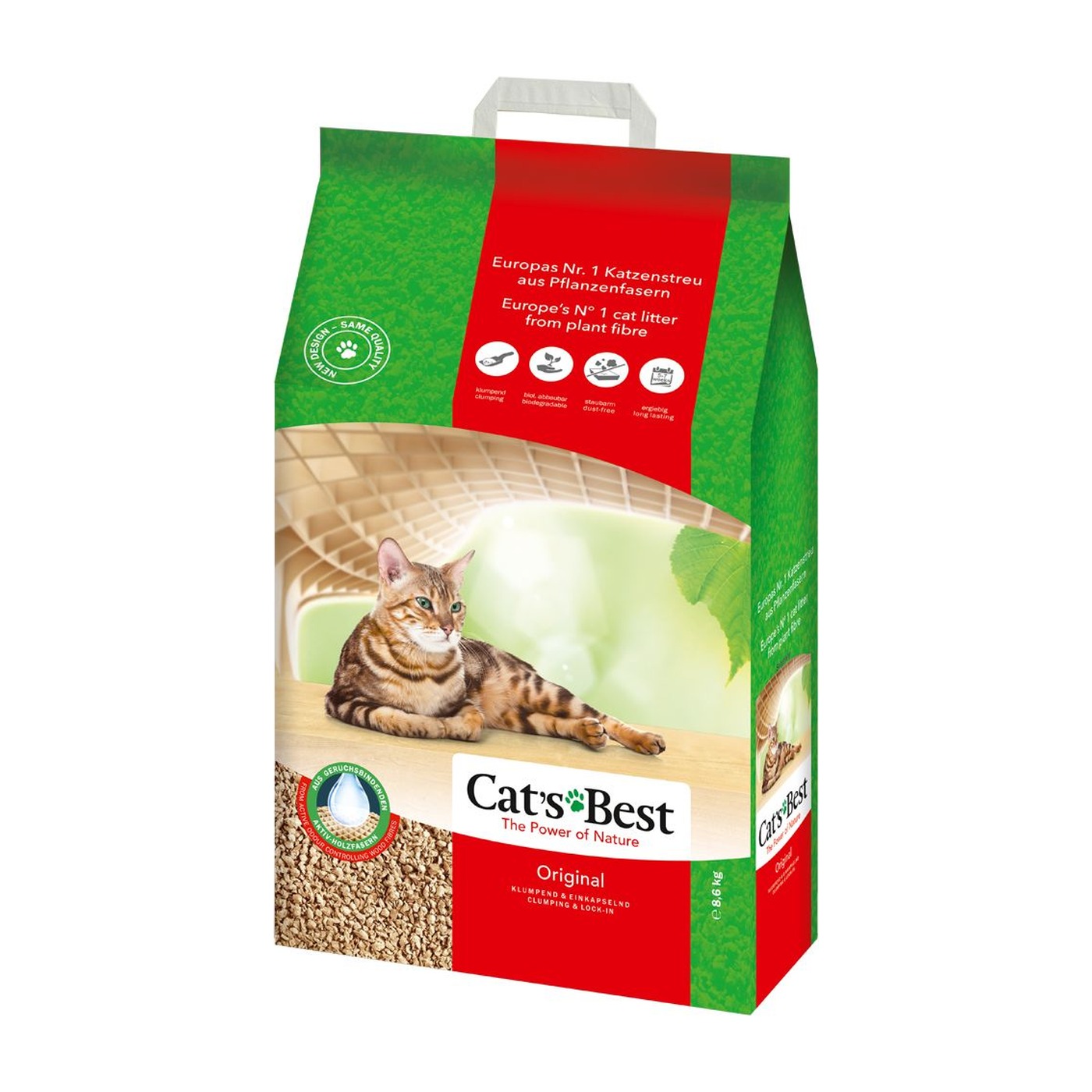Arena vegetal aglomerante para gatos Cat's Best Original Arena vegetal aglomerante para gatos Cat's Best Original