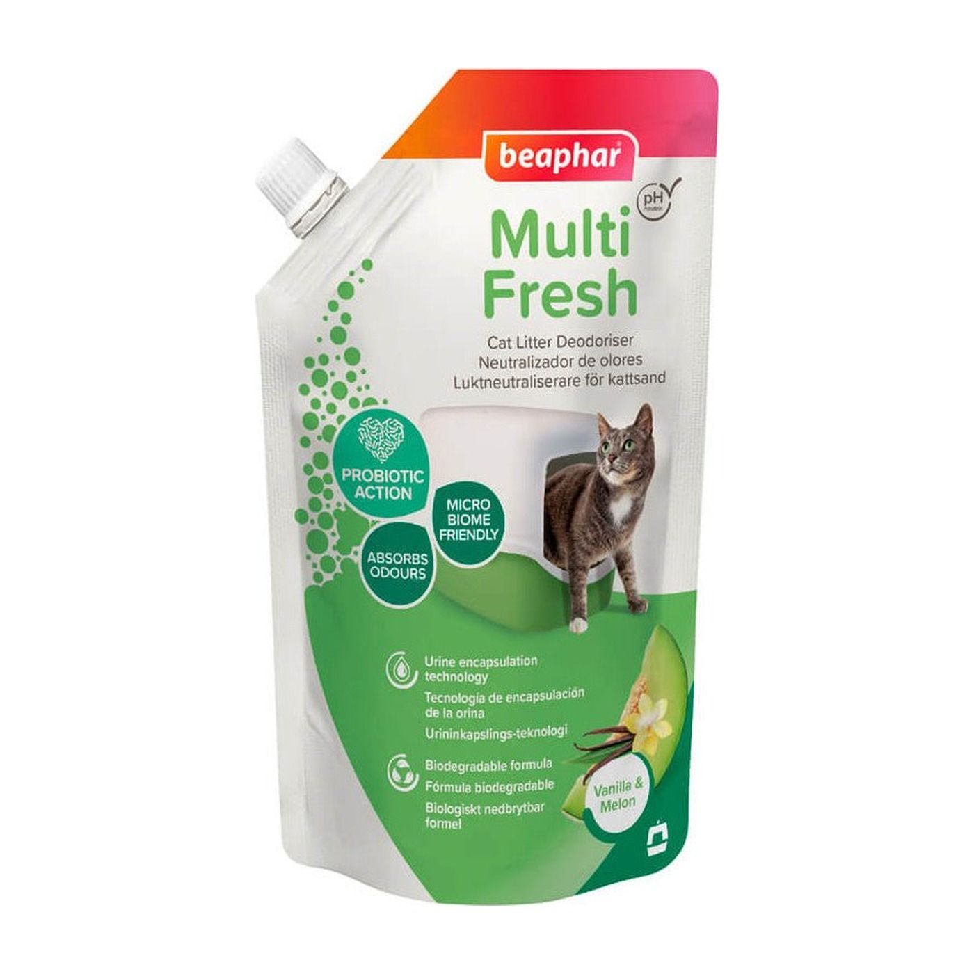 Beaphar Multifresh Melón y Vainilla neutralizador de olores para arena de gatos Beaphar Multifresh Melón y Vainilla neutralizador de olores para arena de gatos