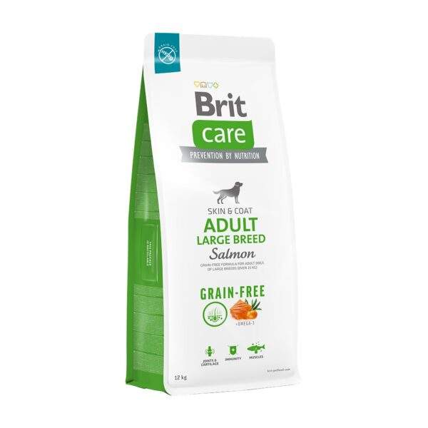 Saco de 12 kg de Brit Care Grain-free Adult Large Breed con salmón para perros adultos de razas grandes