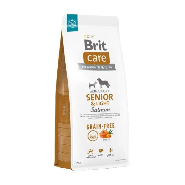Saco de Brit Care Grain-free Senior & Light con salmón, pienso sin cereales para perros senior