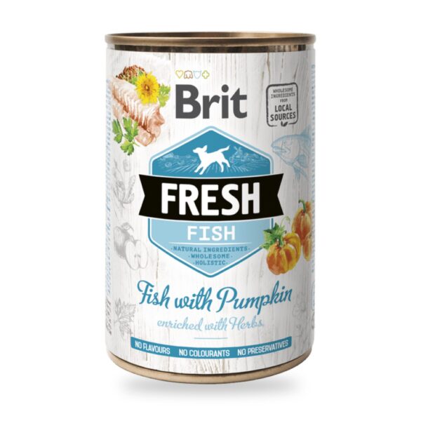 Brit Fresh Latas Pescado Y Calabaza 6×400 Gr - unidad