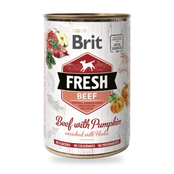 Brit Fresh Latas Ternera Y Calabaza 6×400 Gr - unidad