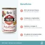 Beneficios de el pack de latas Brit Fresh de ternera con calabaza para perros