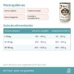 Guía de alimentación de el pack de latas Brit Fresh de pavo con guisantes para perros