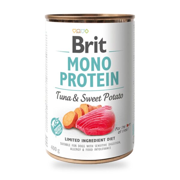 Brit Mono Protein Latas De Atún Y Boniato Para Perros Pack Ahorro 6×400 Gr - unidad
