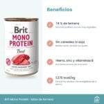 Beneficios de el pack de latas Brit Mono Protein de ternera para perros