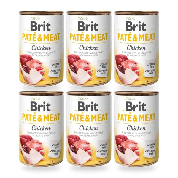 Brit Paté Carne De Pollo Para Perros 6×400 Gr (6 unidades)