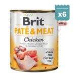 Pack de latas de paté Brit de pollo para perros, 400 g