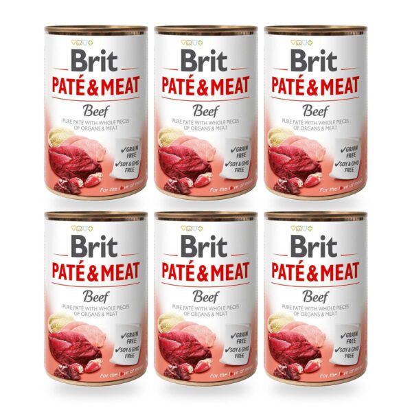 Brit Paté Carne De Ternera Para Perros 6×400 Gr (6 unidades)
