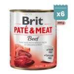Pack de latas de paté Brit de ternera para perros, 400 g