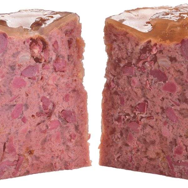Guía de alimentación de las latas de paté Brit de ternera por peso