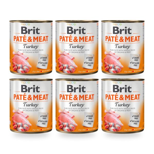 Brit Paté De Carne De Pavo Para Perros Pack Ahorro 6×400 Gr (6 unidades)