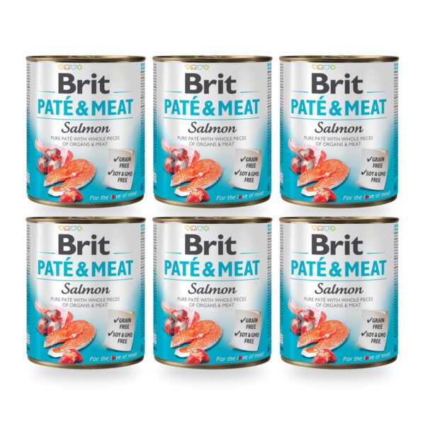 Brit Paté De Salmón Para Perros Pack Ahorro 6×400 Gr (6 unidades)