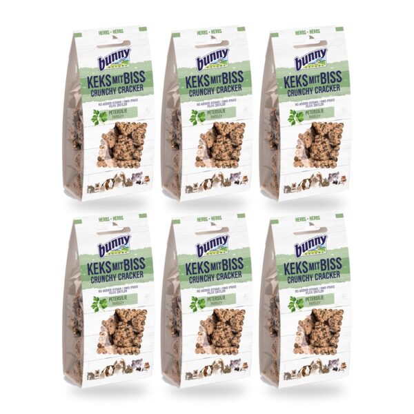 Bunny Nature Crunchy Cracker Perejil Galletas para Conejos y Roedores Pack 6×50 g (6 unidades)