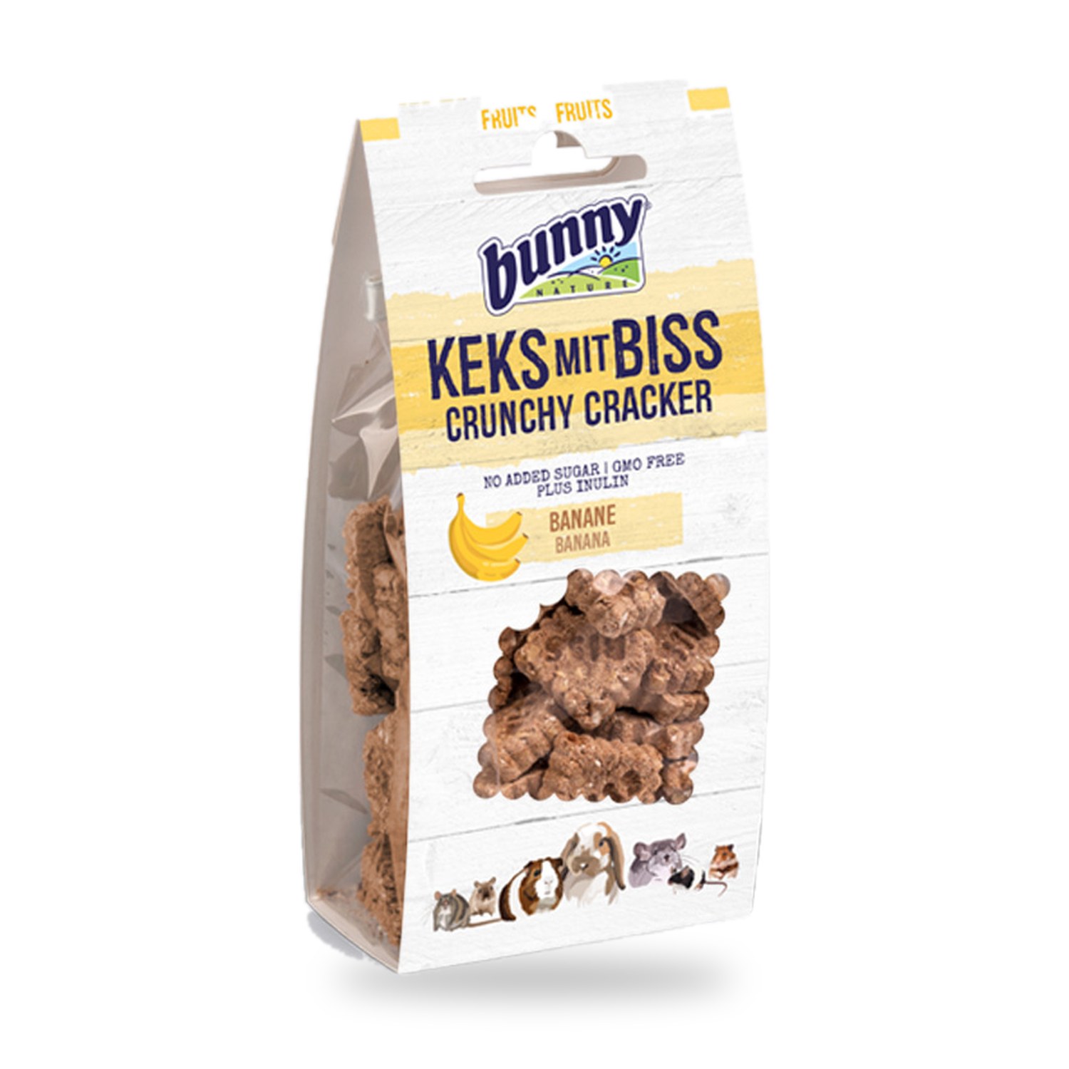 Bunny Nature Crunchy Cracker Plátano Galletas para Conejos y Roedores Pack 6×50 g - unidad Bunny Nature Crunchy Cracker Plátano Galletas para Conejos y Roedores Pack 6×50 g - unidad