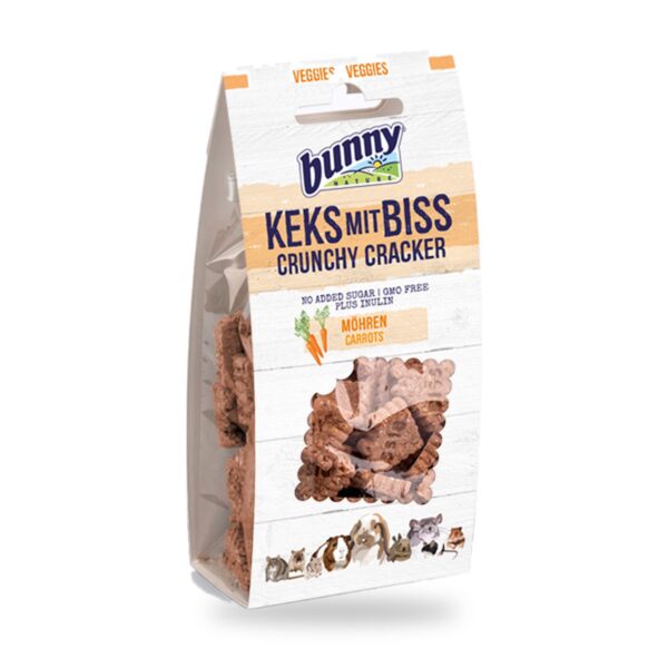 Bunny Nature Crunchy Cracker Zanahoria Galletas para Conejos y Roedores Pack 6×50 g - unidad