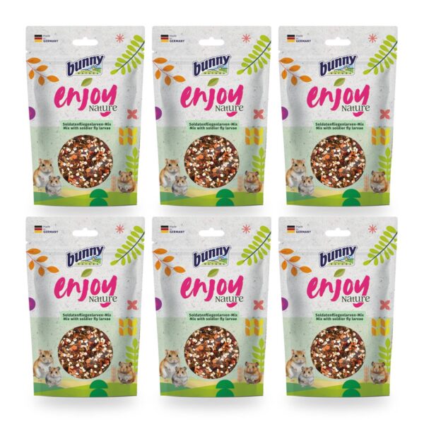 Bunny Nature Enjoy Nature Mezcla de Larvas de Mosca Soldado Pack 6×90 g (6 unidades)
