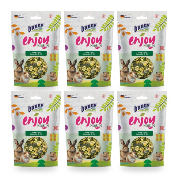Snack Pepino roedores - Bunny Nature Enjoy Nature Pepino y Eneldo Pack 6×40 g (6 unidades)