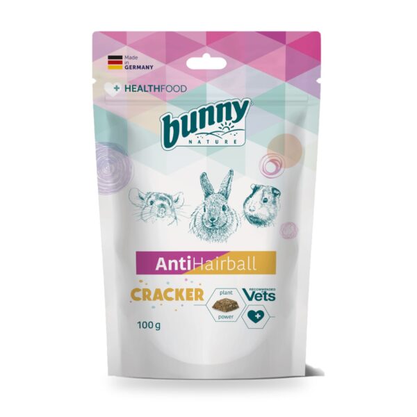 Bunny Nature Health AntiHairball Cracker Contra Bolas de Pelo para Conejos Pack 5×100 g - unidad